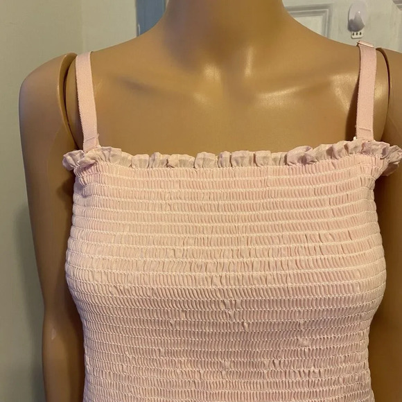 VTG Drirelease Tube Tank Top Expand A Band Binder Pink Babydoll Cottagecore XL - Picture 4 of 9